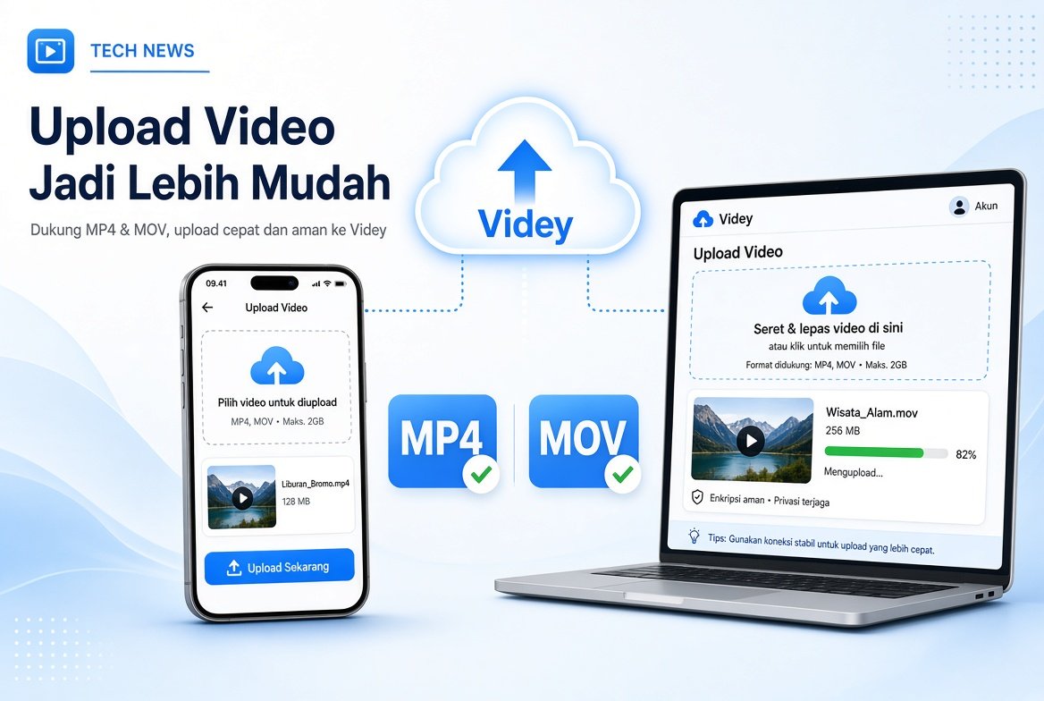 Video Mau Langsung Tayang di Videy? Pastikan Format MP4 atau MOV Sebelum Upload